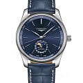Longines Longines Master Collection L2.909.4.92.0  L29094920 механические мужские часы синий циферблат, браслет кожаный — вид спереди